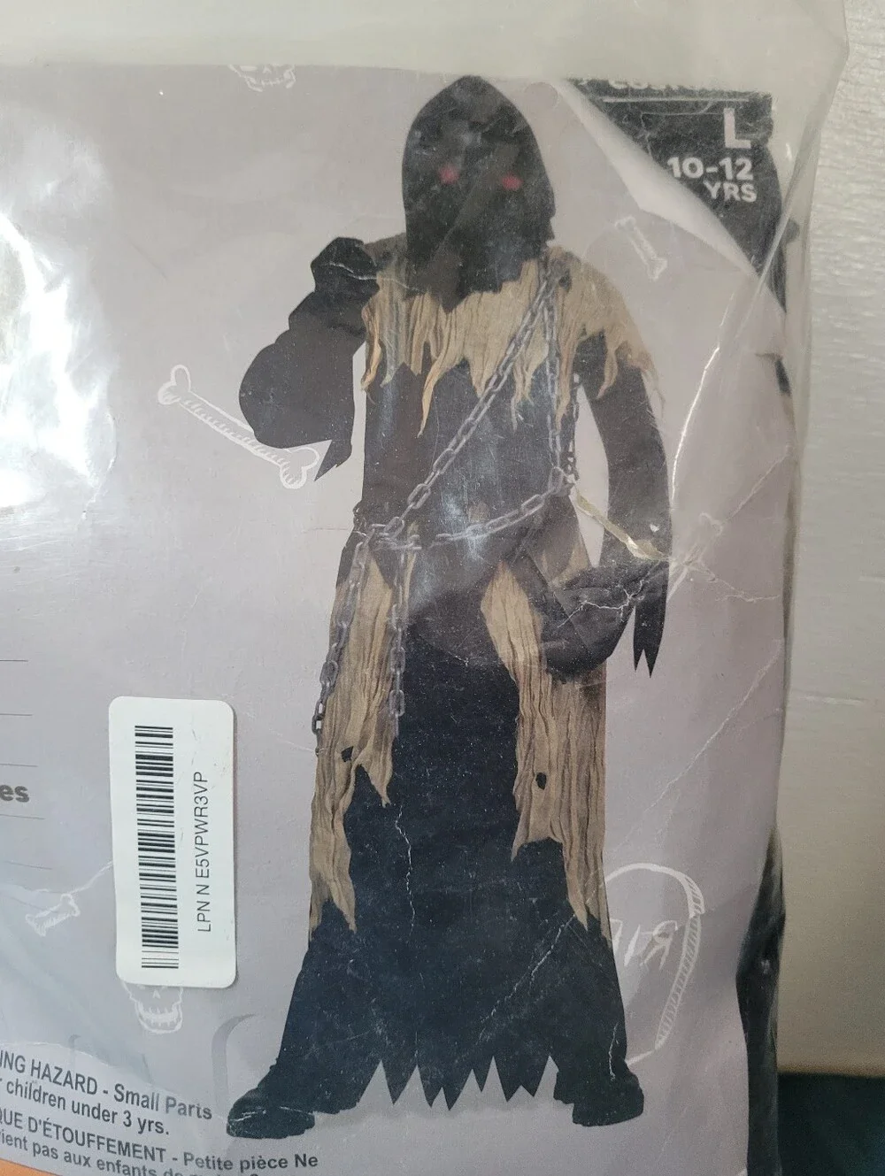 Spooktacular Creations Glowing Eyes Grim Reaper Child Costume Size Large New